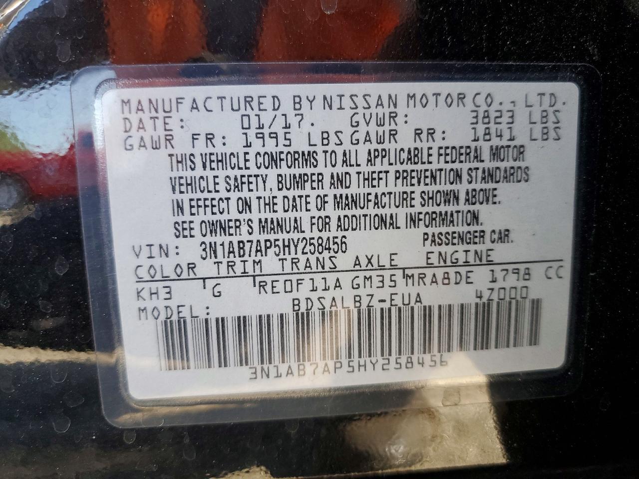 2017 NISSAN SENTRA