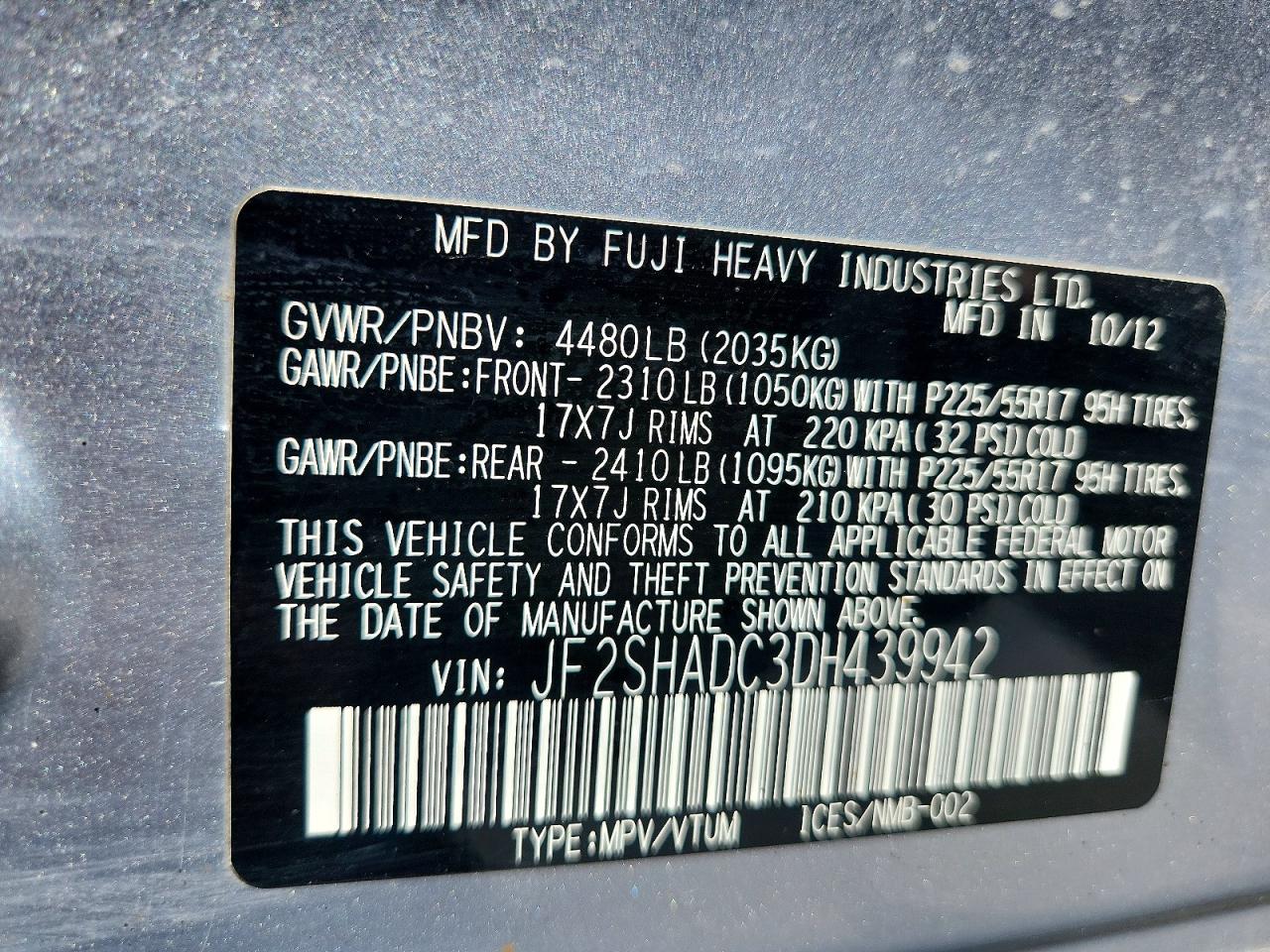 2013 SUBARU FORESTER