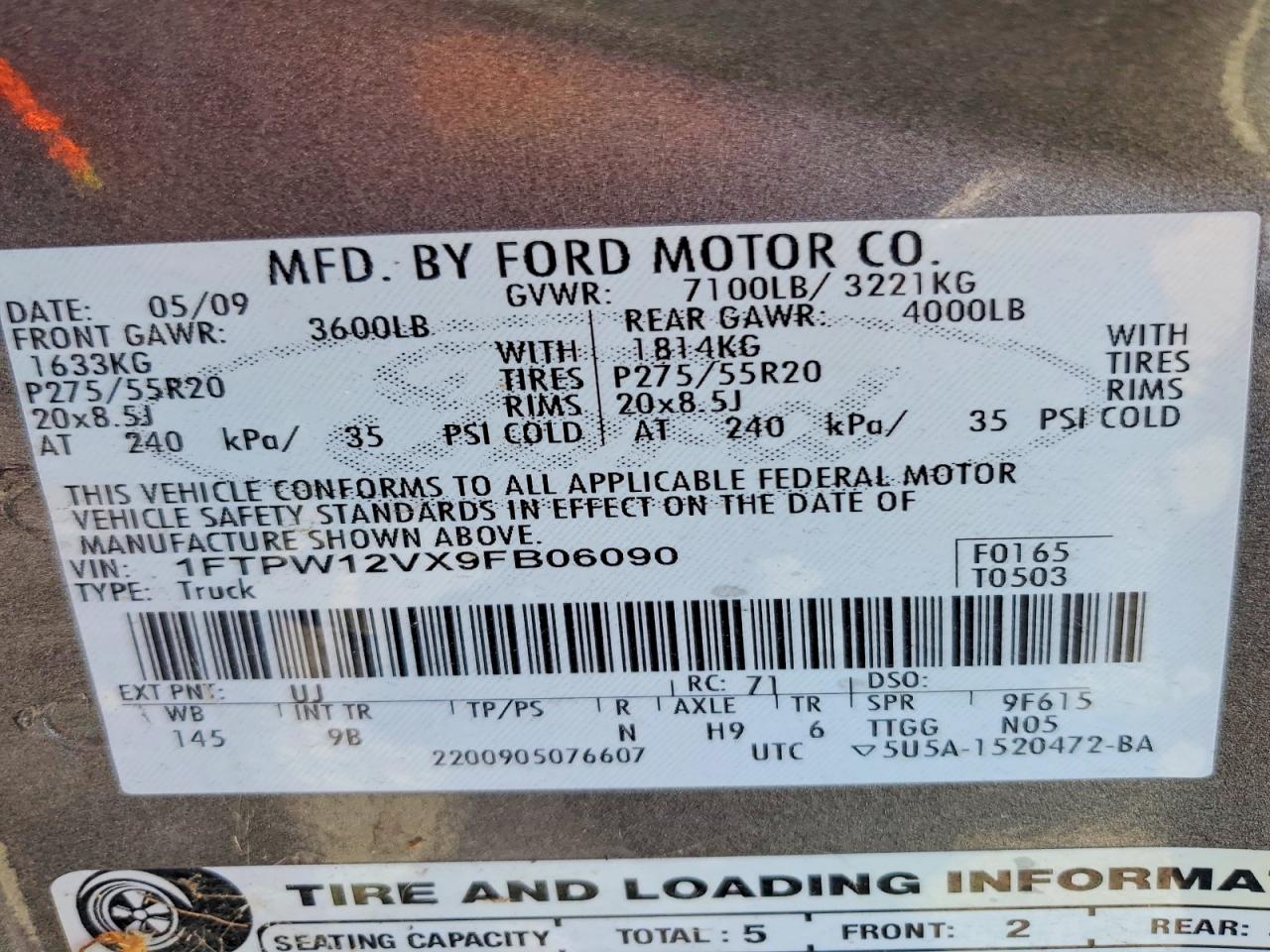 2009 FORD F150