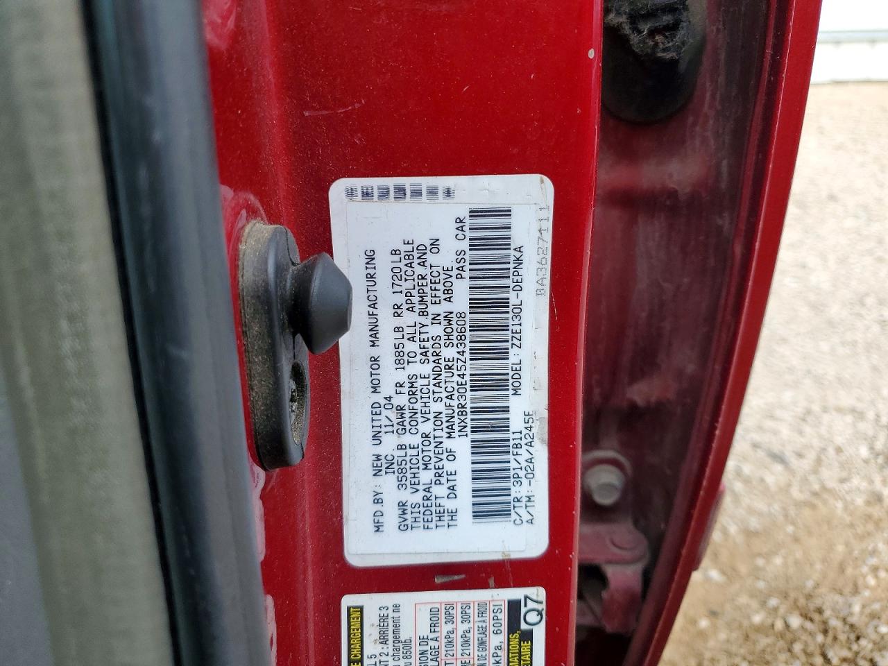 2005 TOYOTA COROLLA