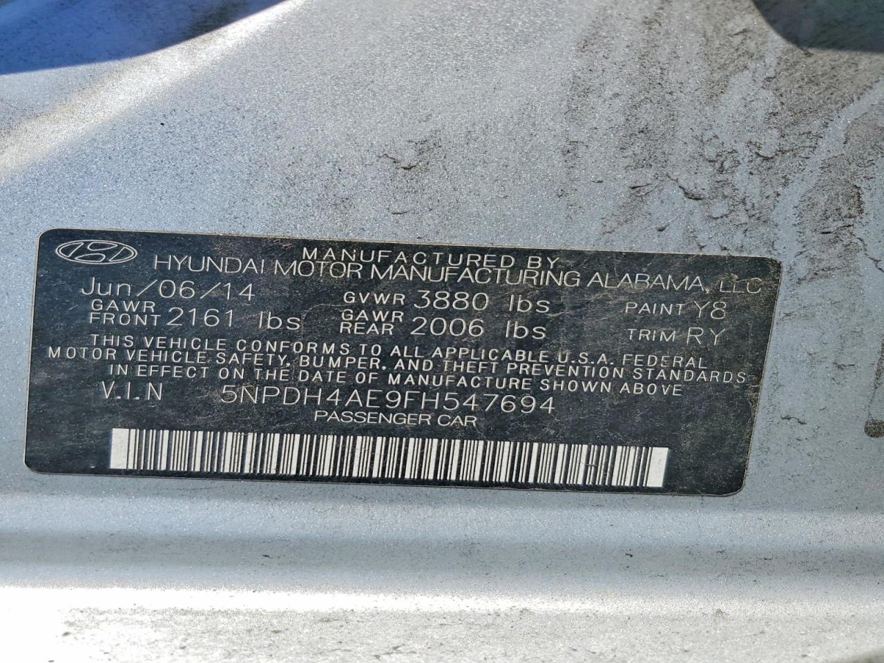 2015 HYUNDAI ELANTRA