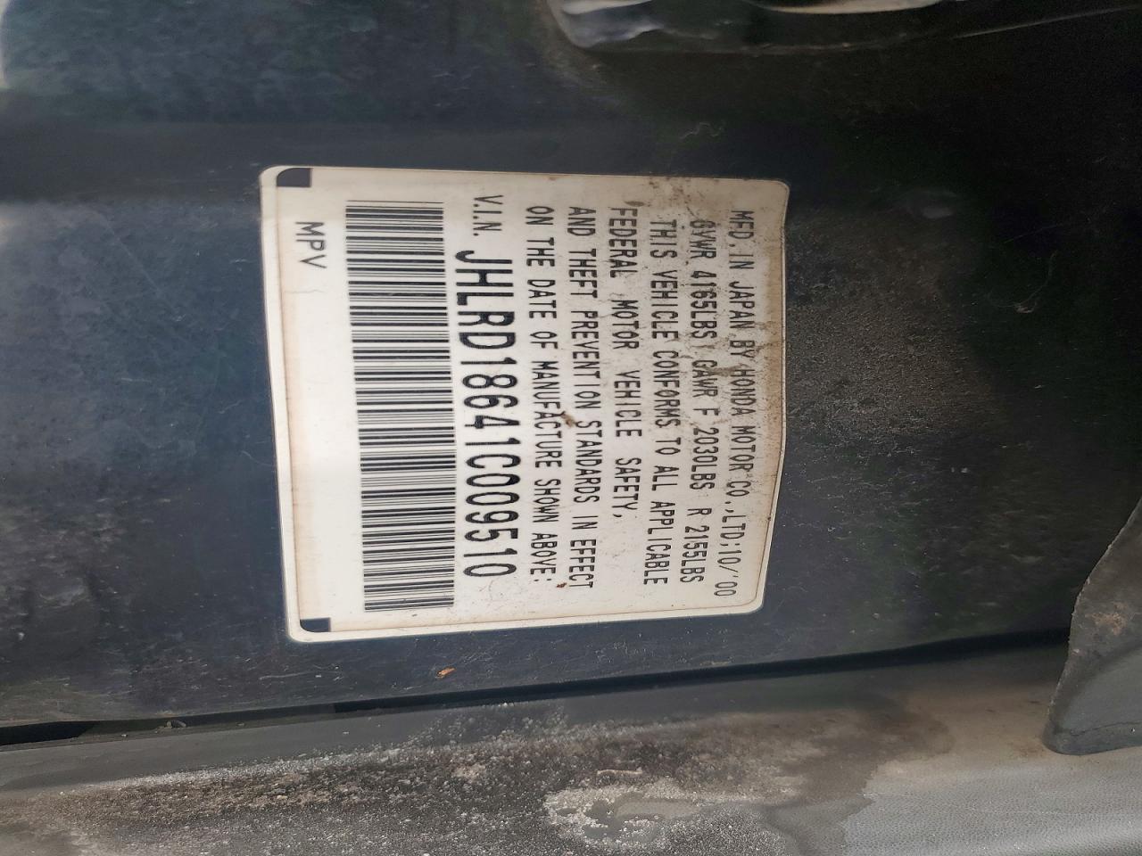 2001 HONDA CRV
