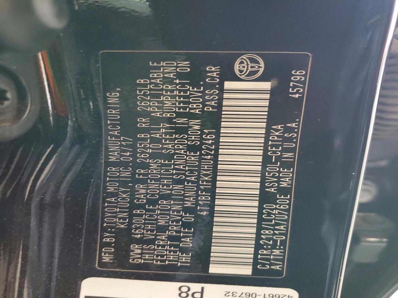 2017 TOYOTA CAMRY