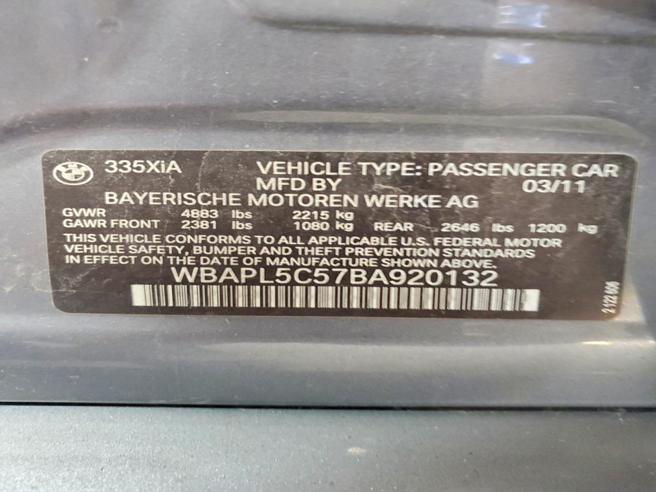 2011 BMW 3 SERIES
