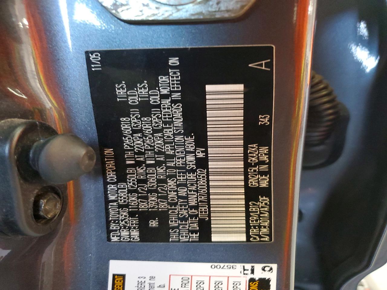 2006 TOYOTA 4RUNNER