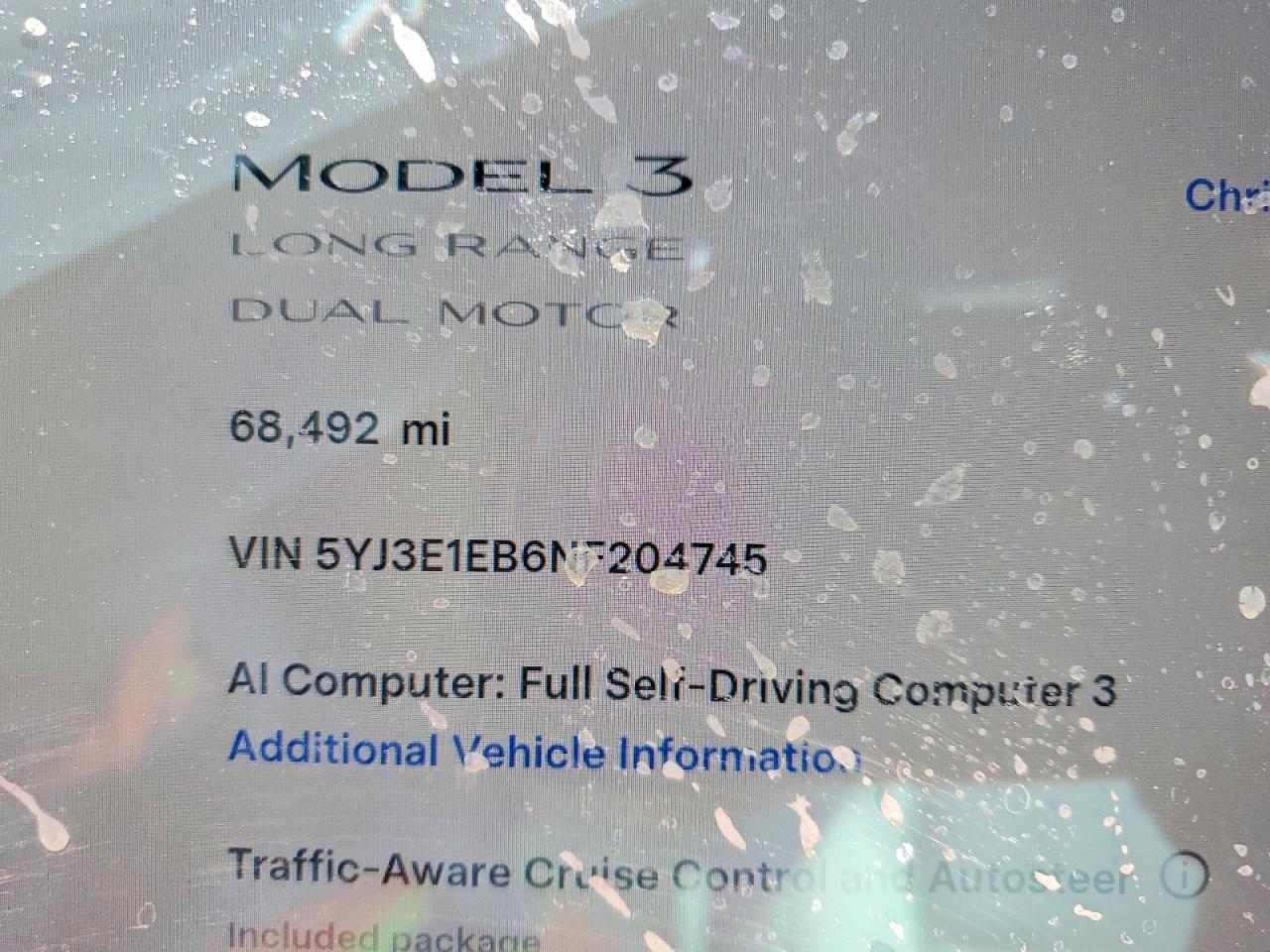 2022 TESLA MODEL 3