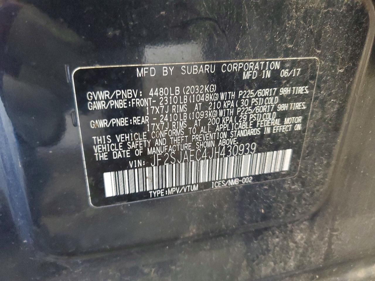 2018 SUBARU FORESTER
