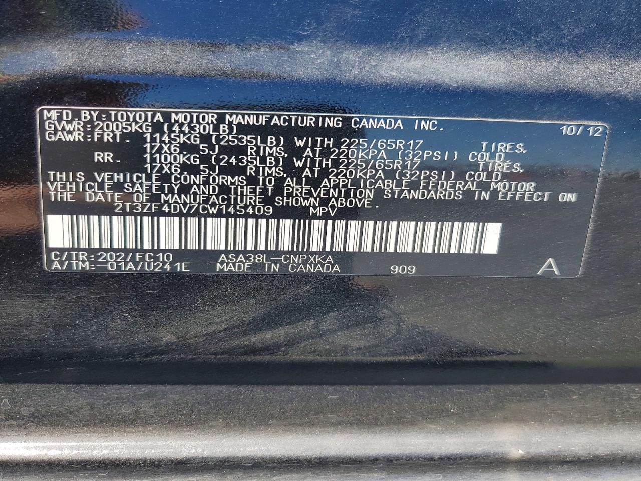 2012 TOYOTA RAV4