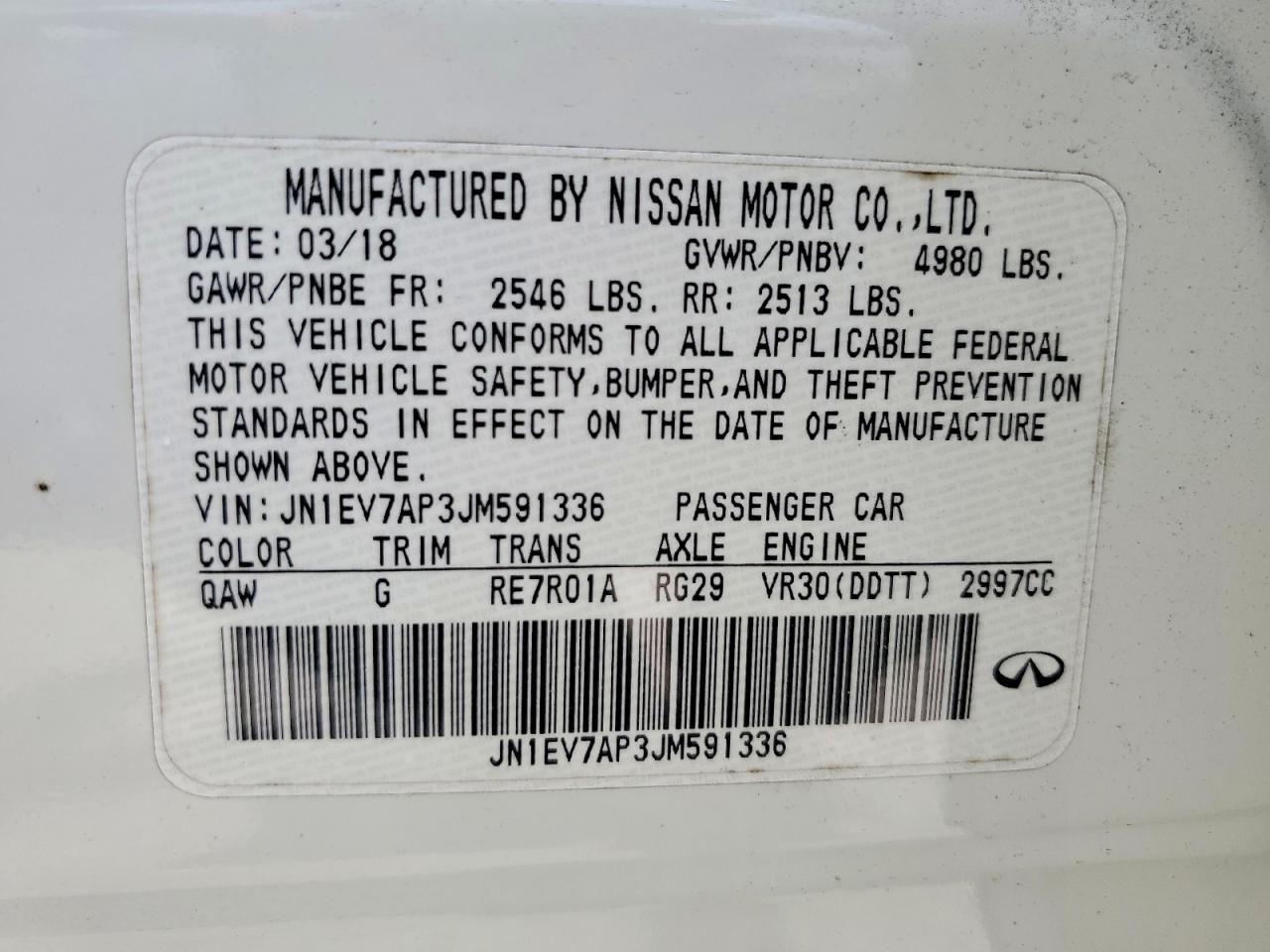2018 INFINITI Q50