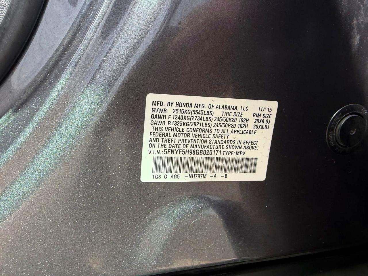 2016 HONDA PILOT