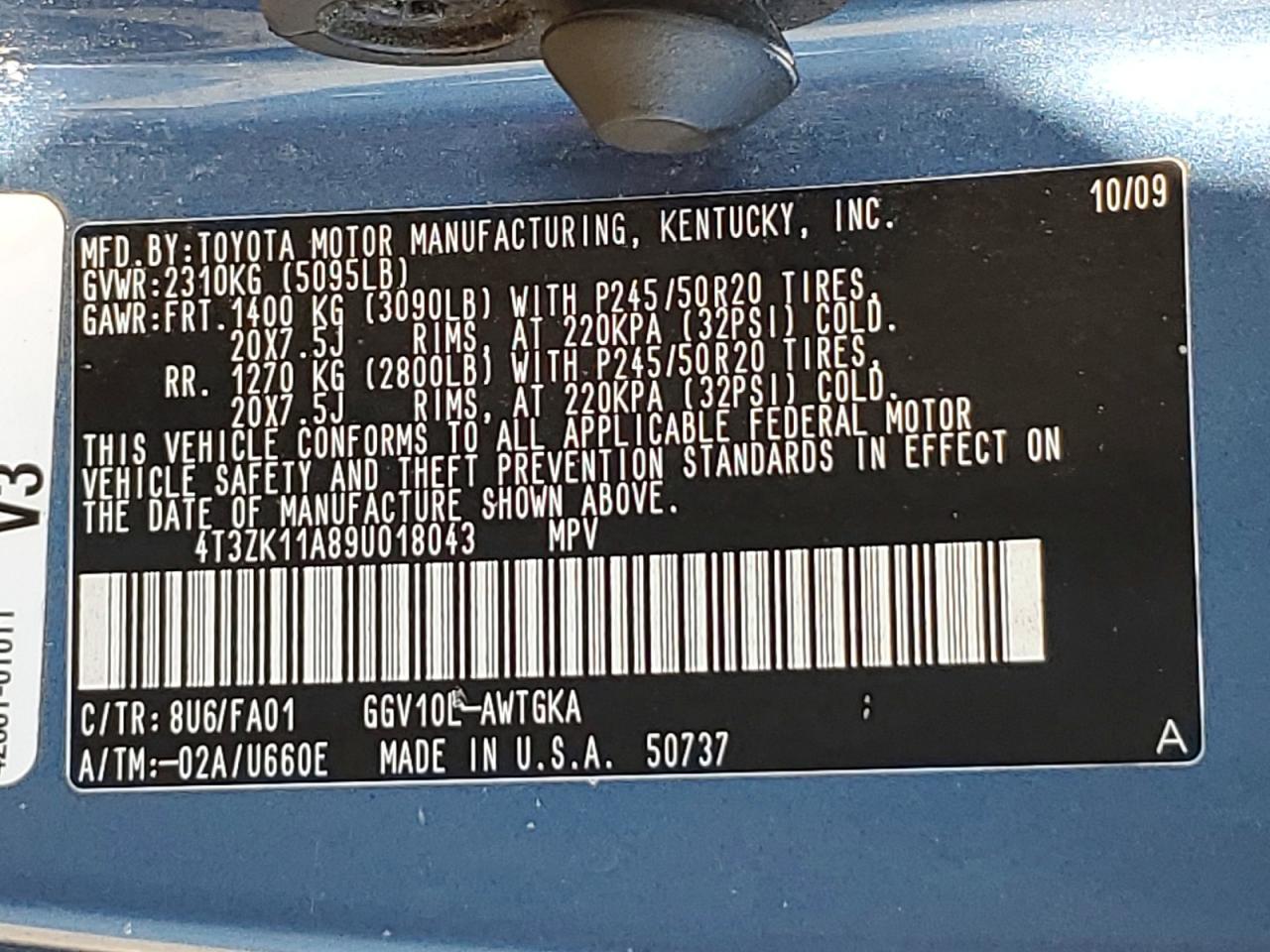 2009 TOYOTA VENZA