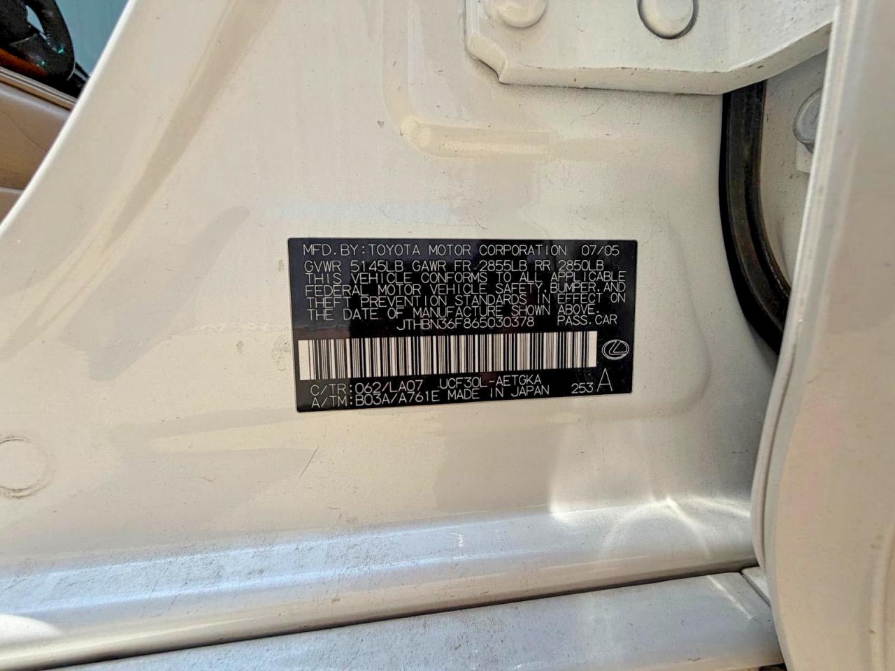 2006 LEXUS LS430