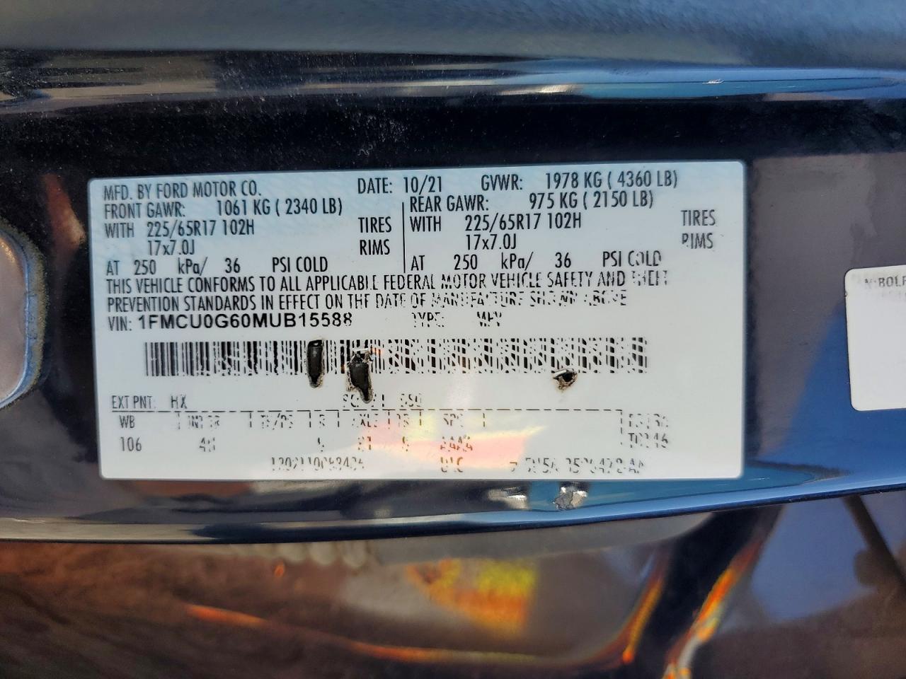 2021 FORD ESCAPE