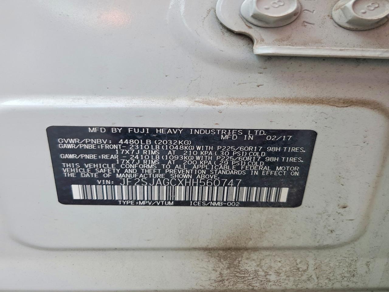 2017 SUBARU FORESTER