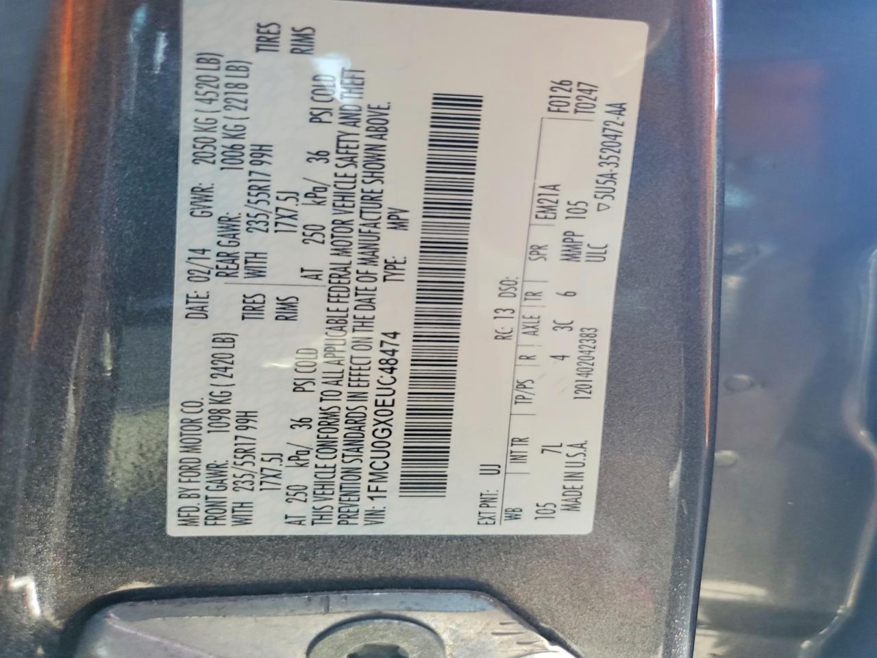 2014 FORD ESCAPE
