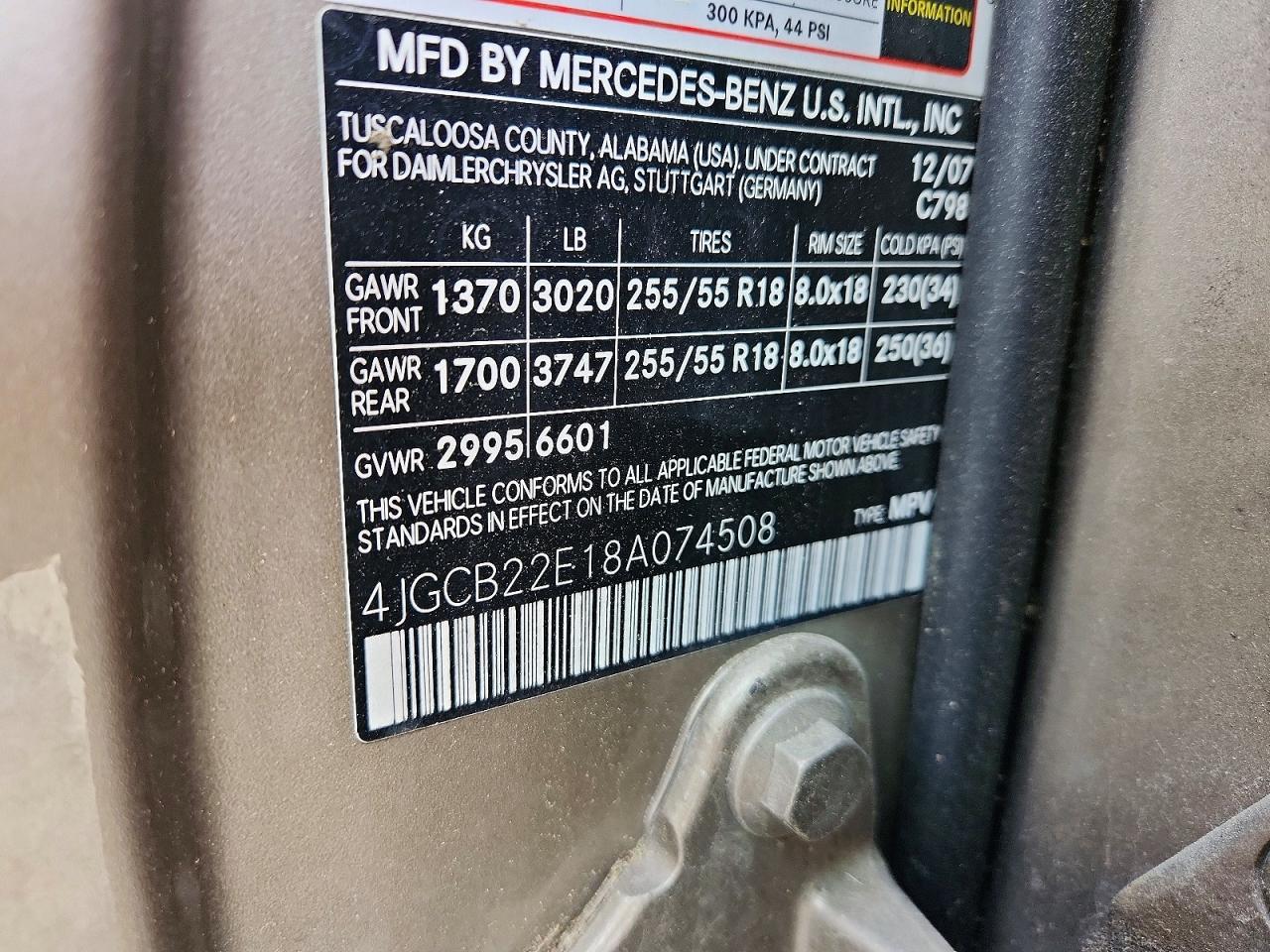 2008 MERCEDES-BENZ R-CLASS