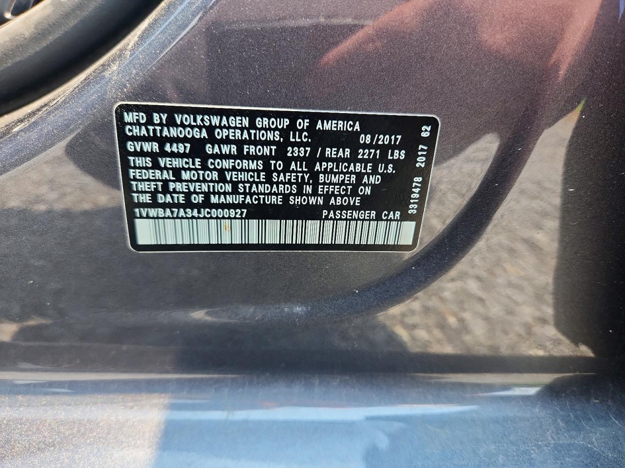2018 VOLKSWAGEN PASSAT