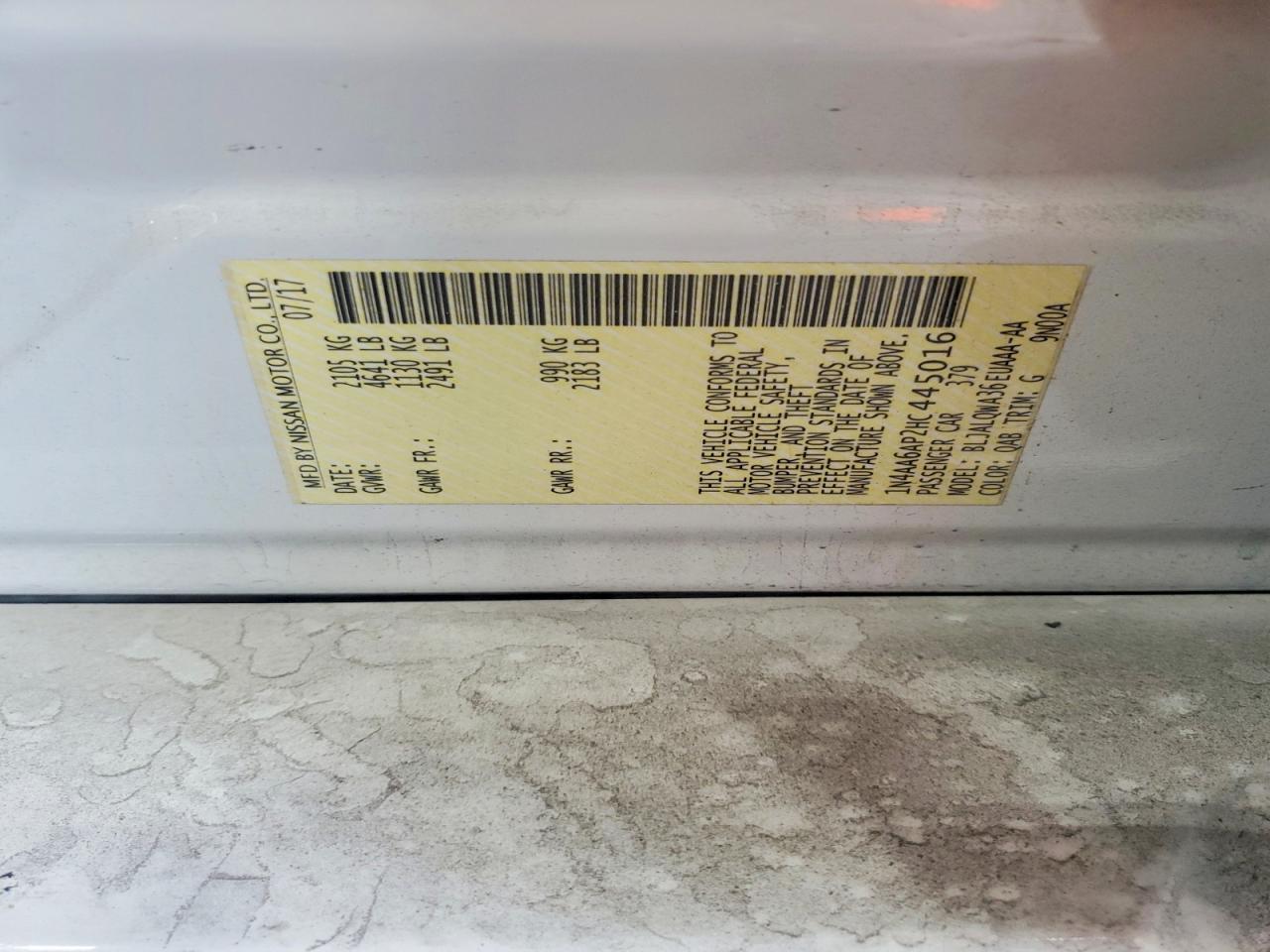 2017 NISSAN MAXIMA