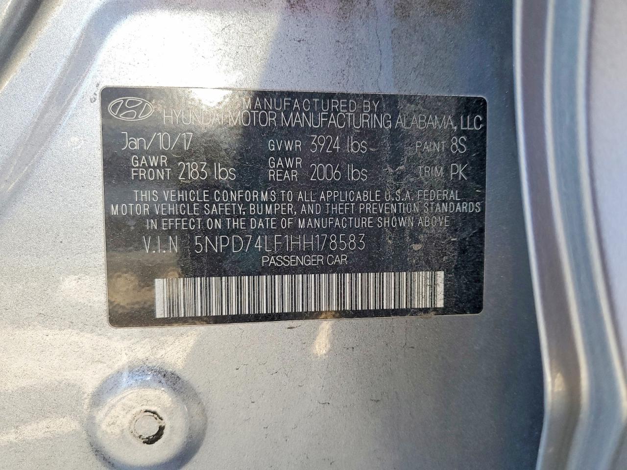 2017 HYUNDAI ELANTRA