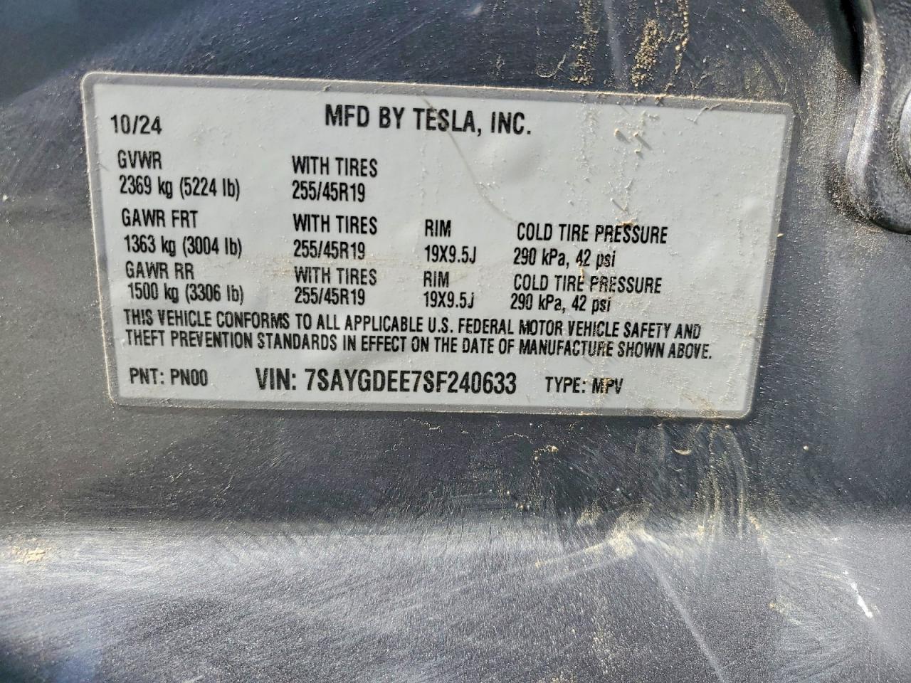 2025 TESLA MODEL Y