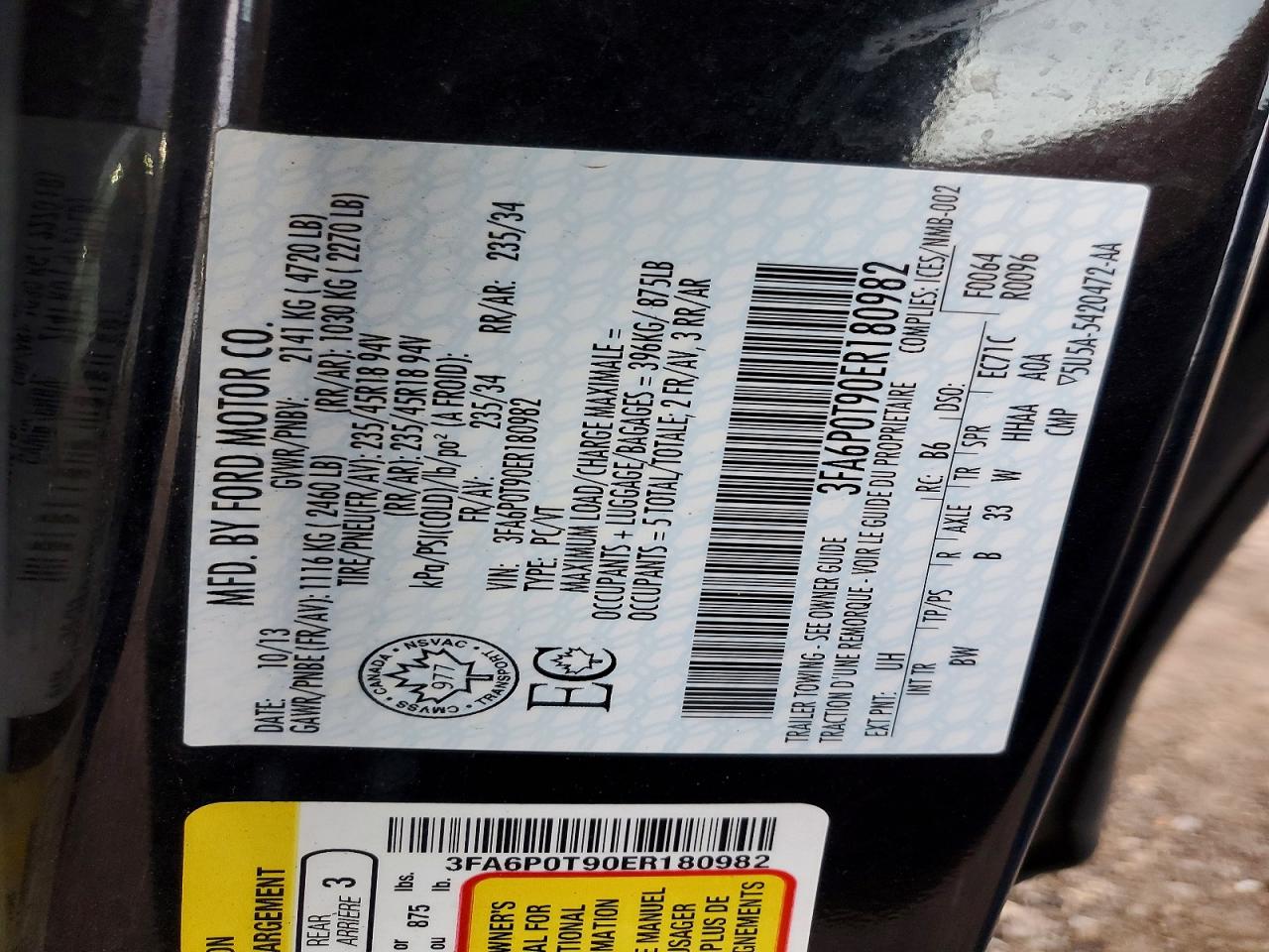 2014 FORD FUSION