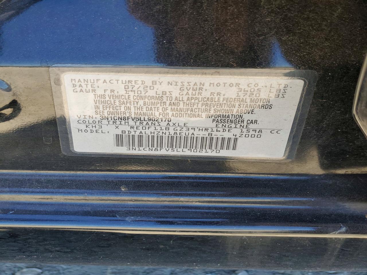 2020 NISSAN VERSA