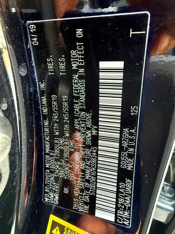 2019 TOYOTA HIGHLANDER