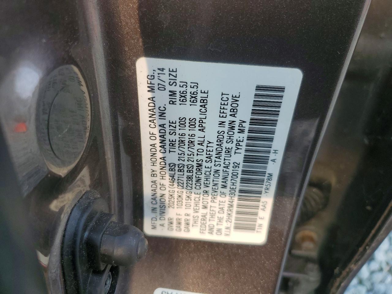 2014 HONDA CRV