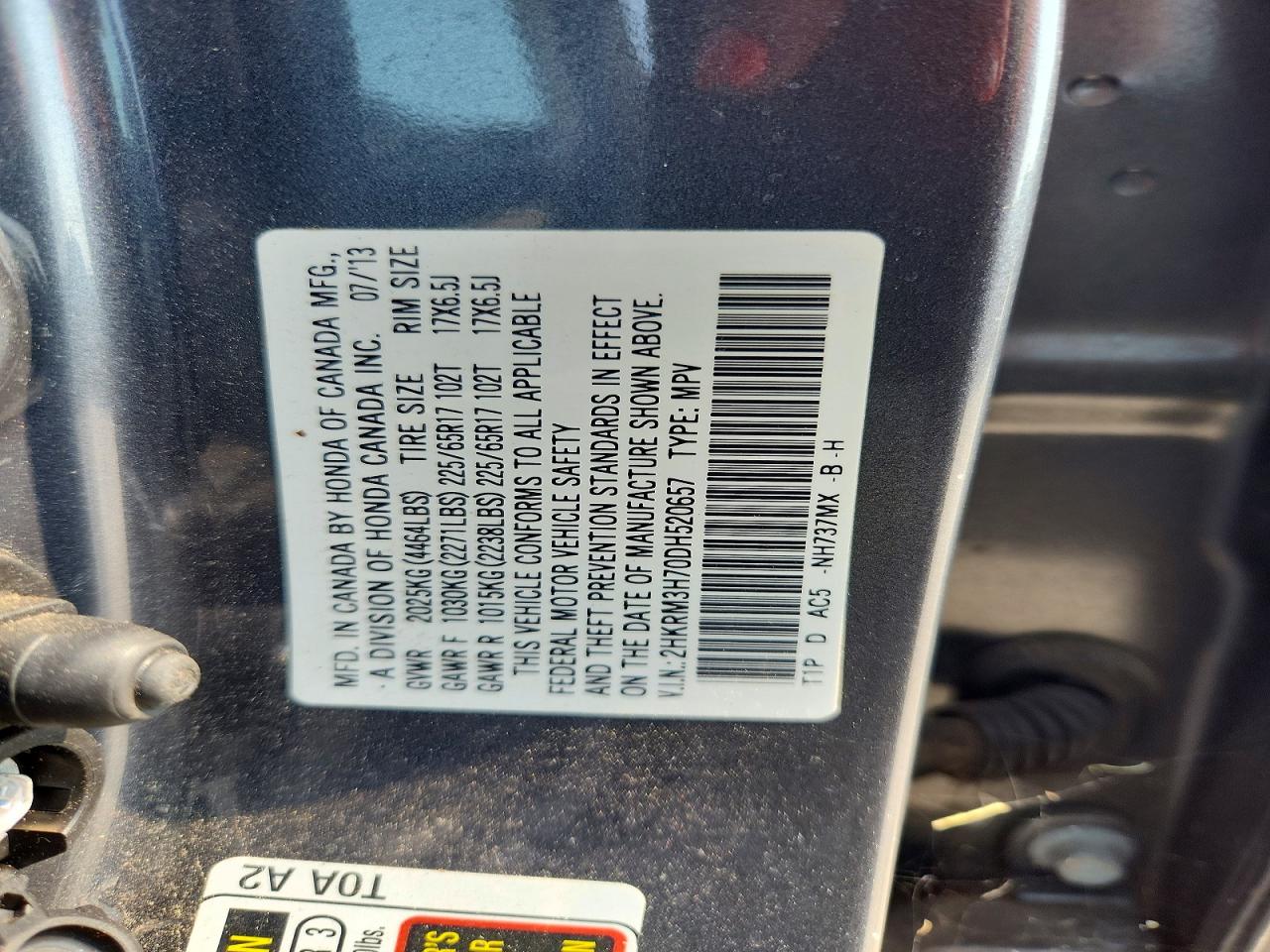 2013 HONDA CRV
