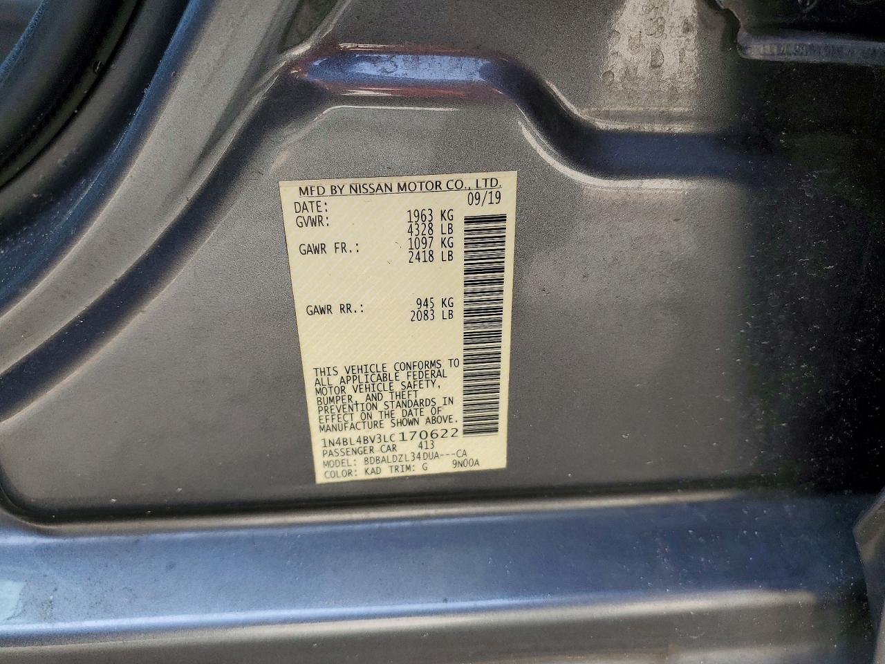 2020 NISSAN ALTIMA