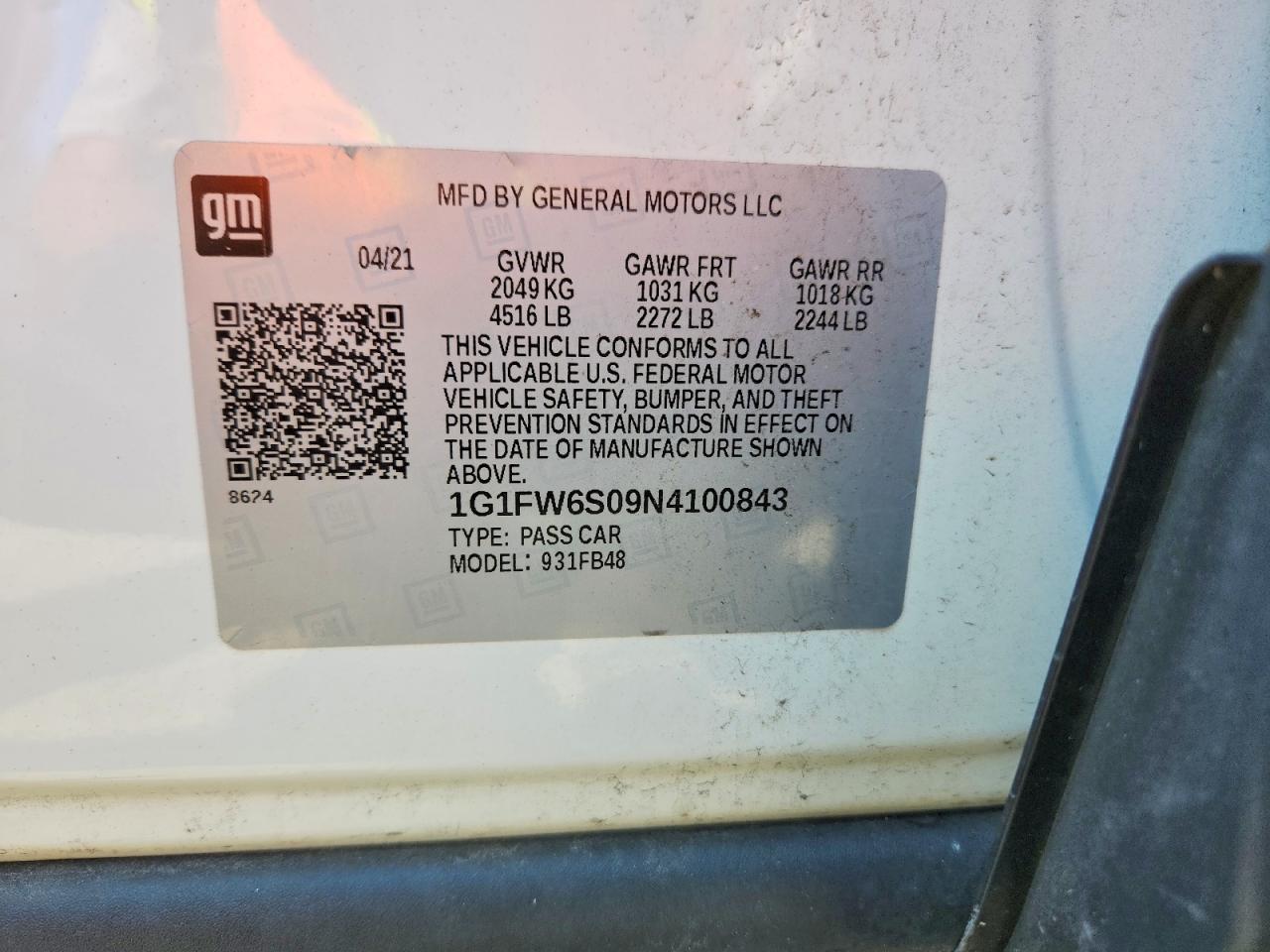 2022 CHEVROLET BOLT