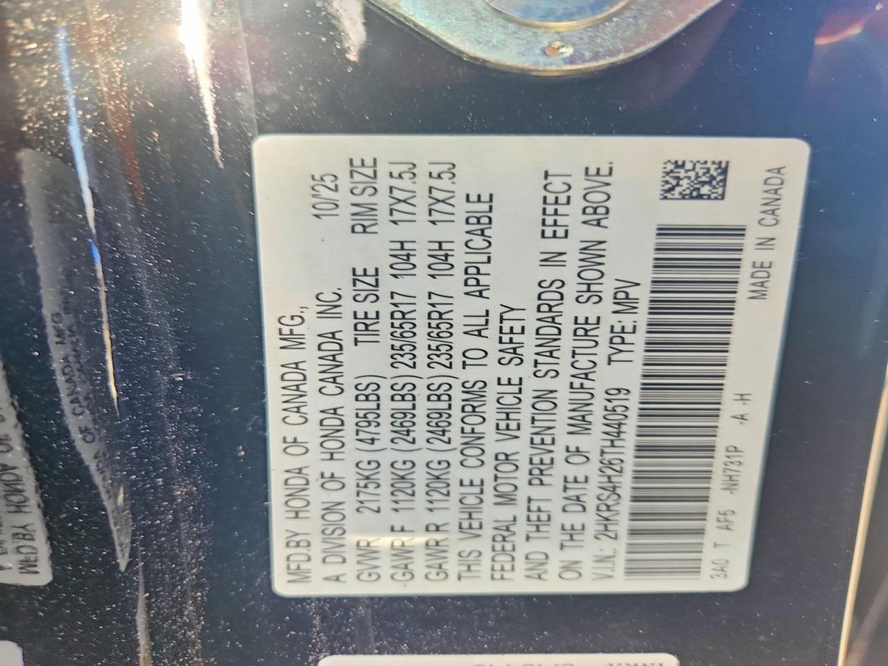 2026 HONDA CRV