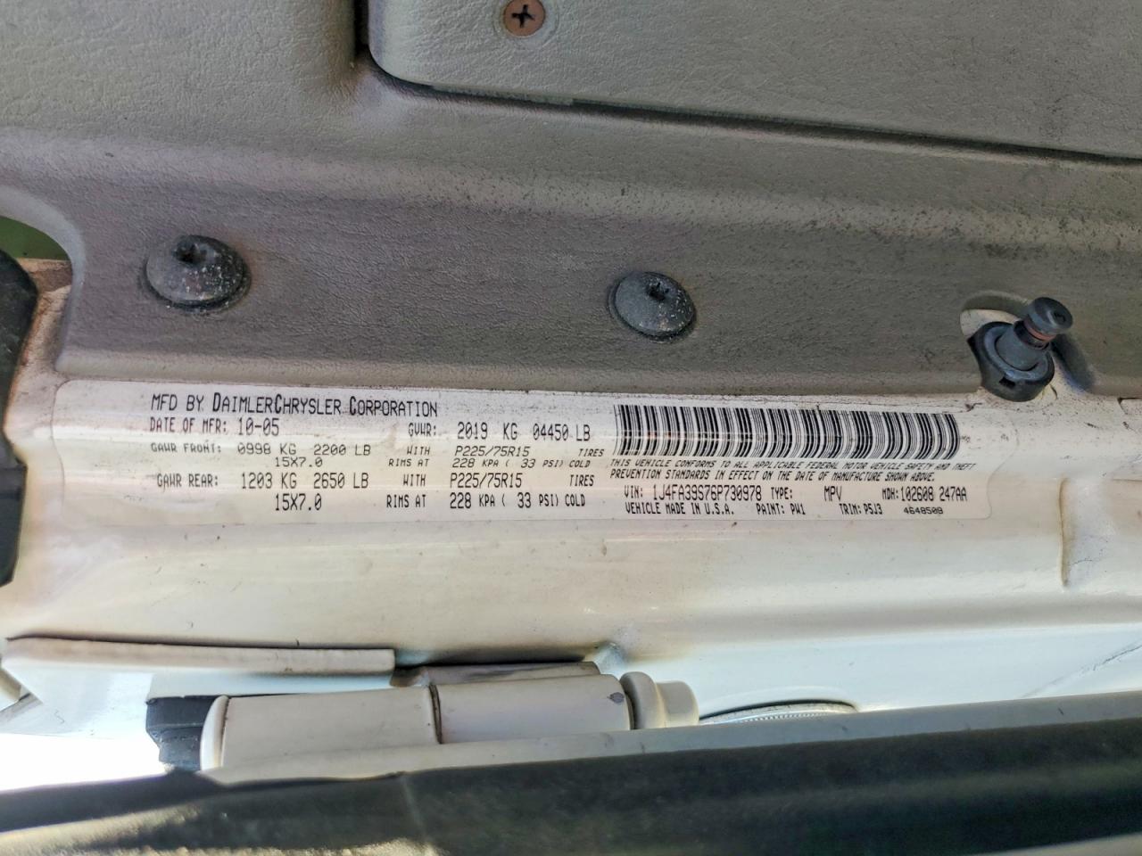 2006 JEEP WRANGLER