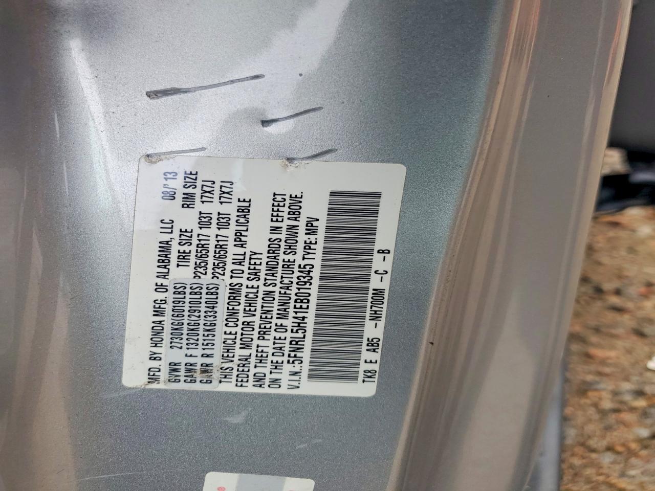 2014 HONDA ODYSSEY