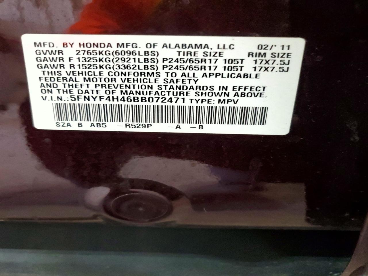 2011 HONDA PILOT