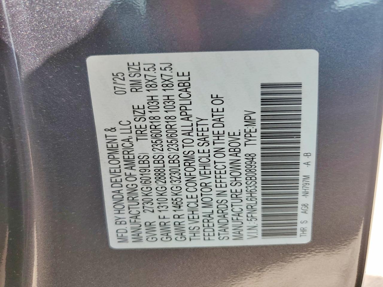 2025 HONDA ODYSSEY