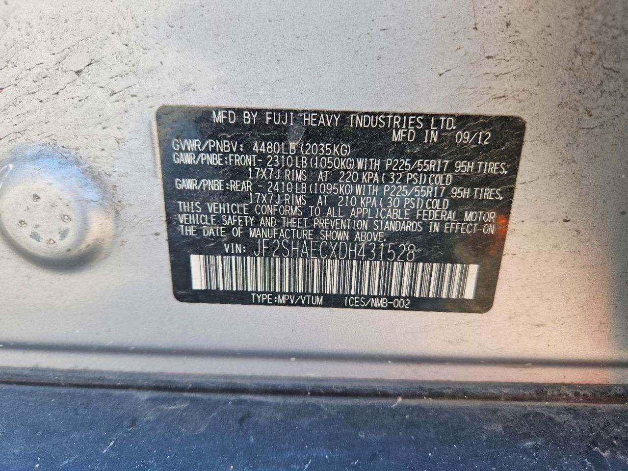 2013 SUBARU FORESTER