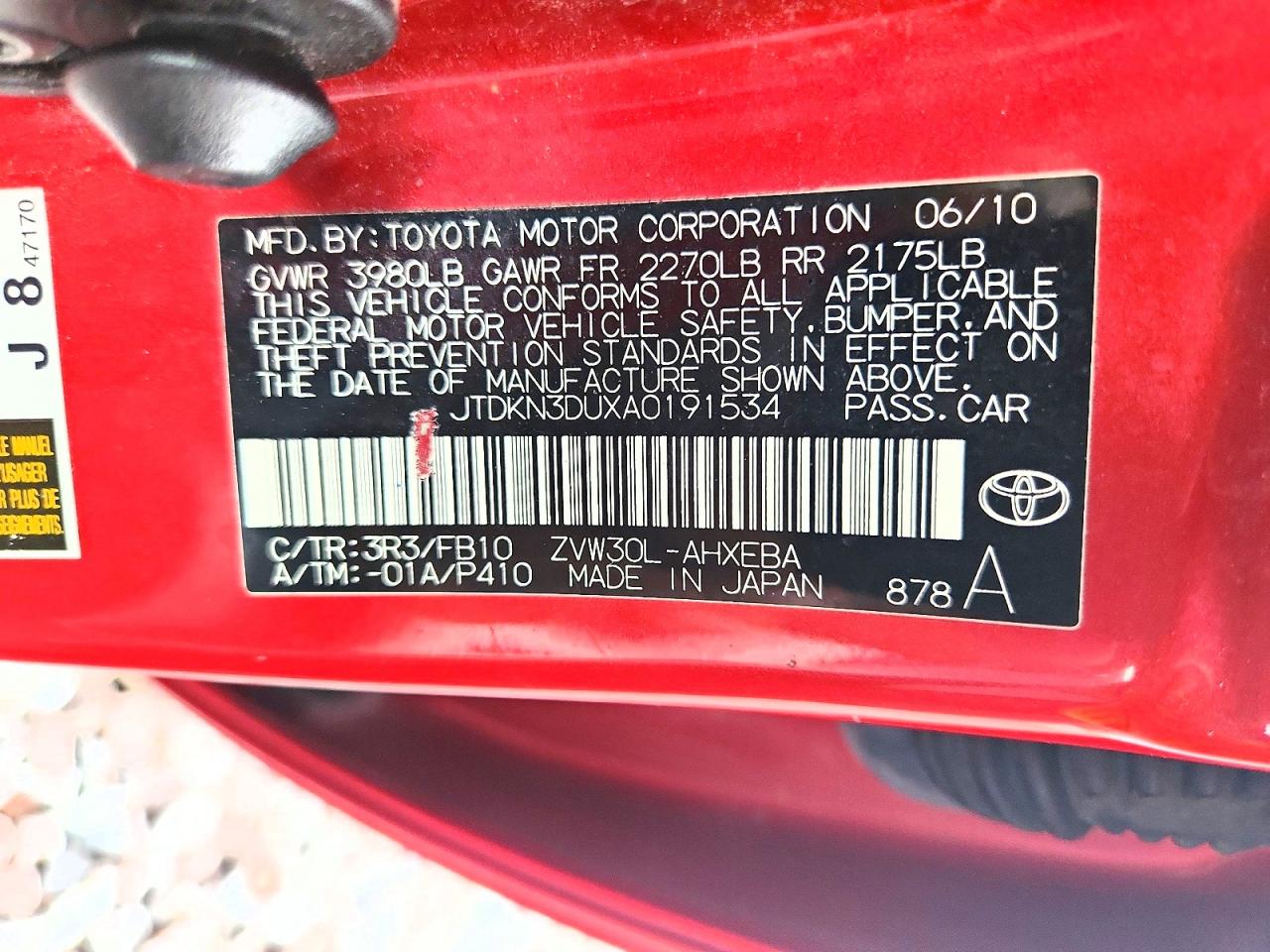 2010 TOYOTA PRIUS