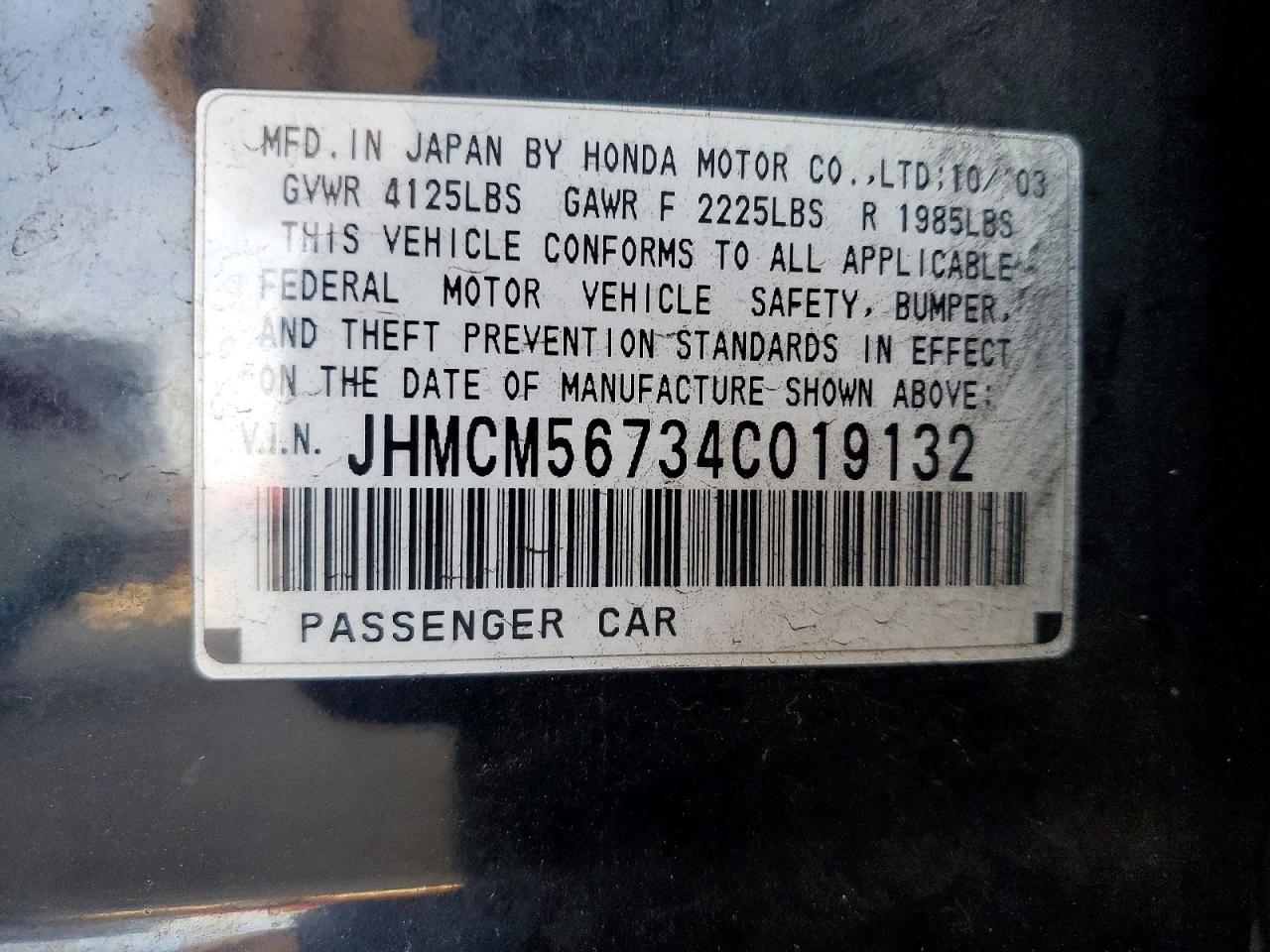 2004 HONDA ACCORD