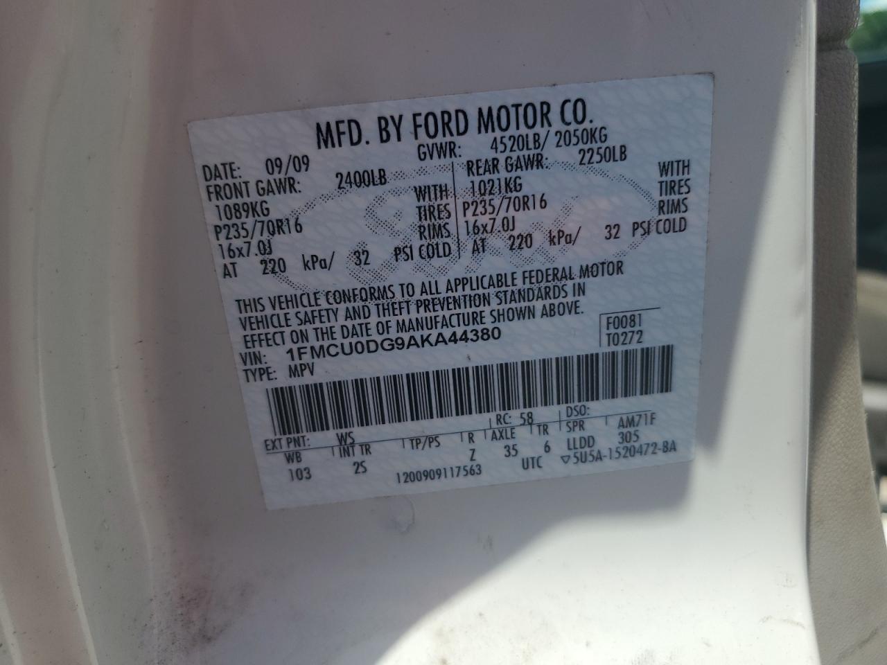 2010 FORD ESCAPE