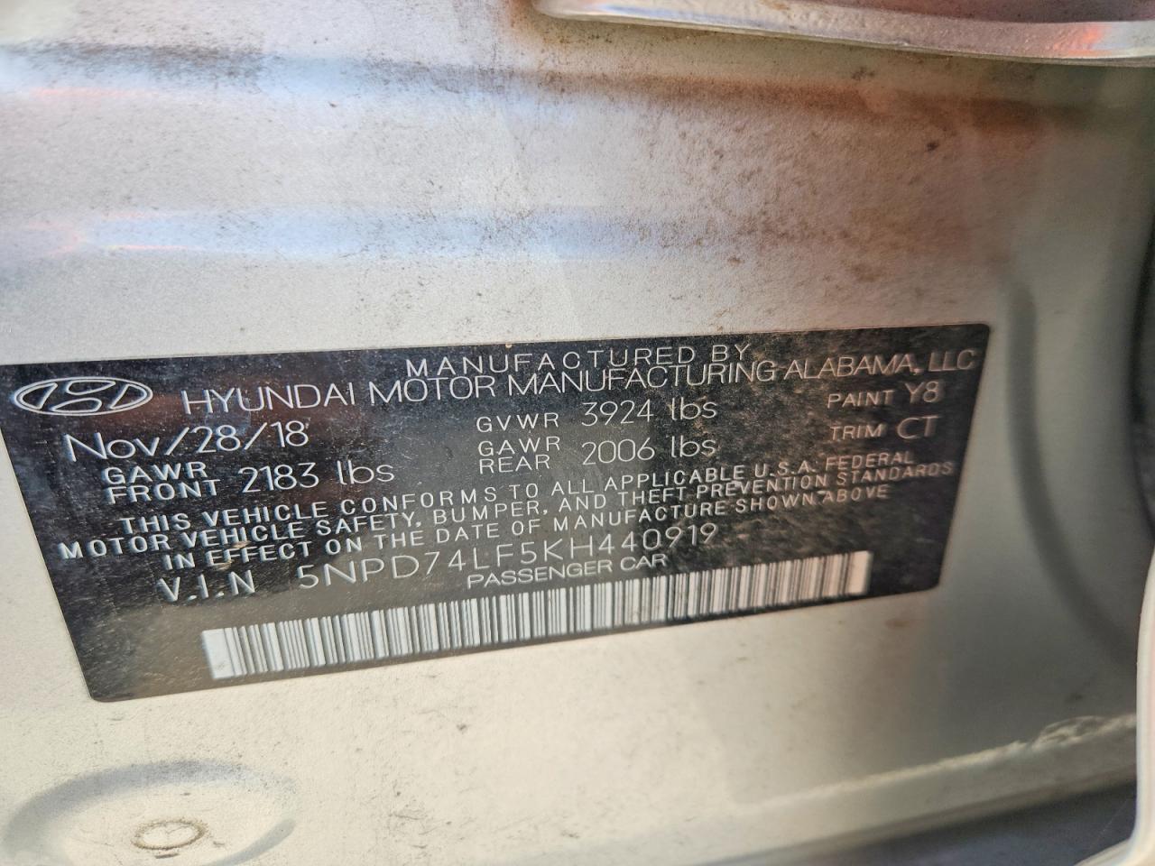 2019 HYUNDAI ELANTRA