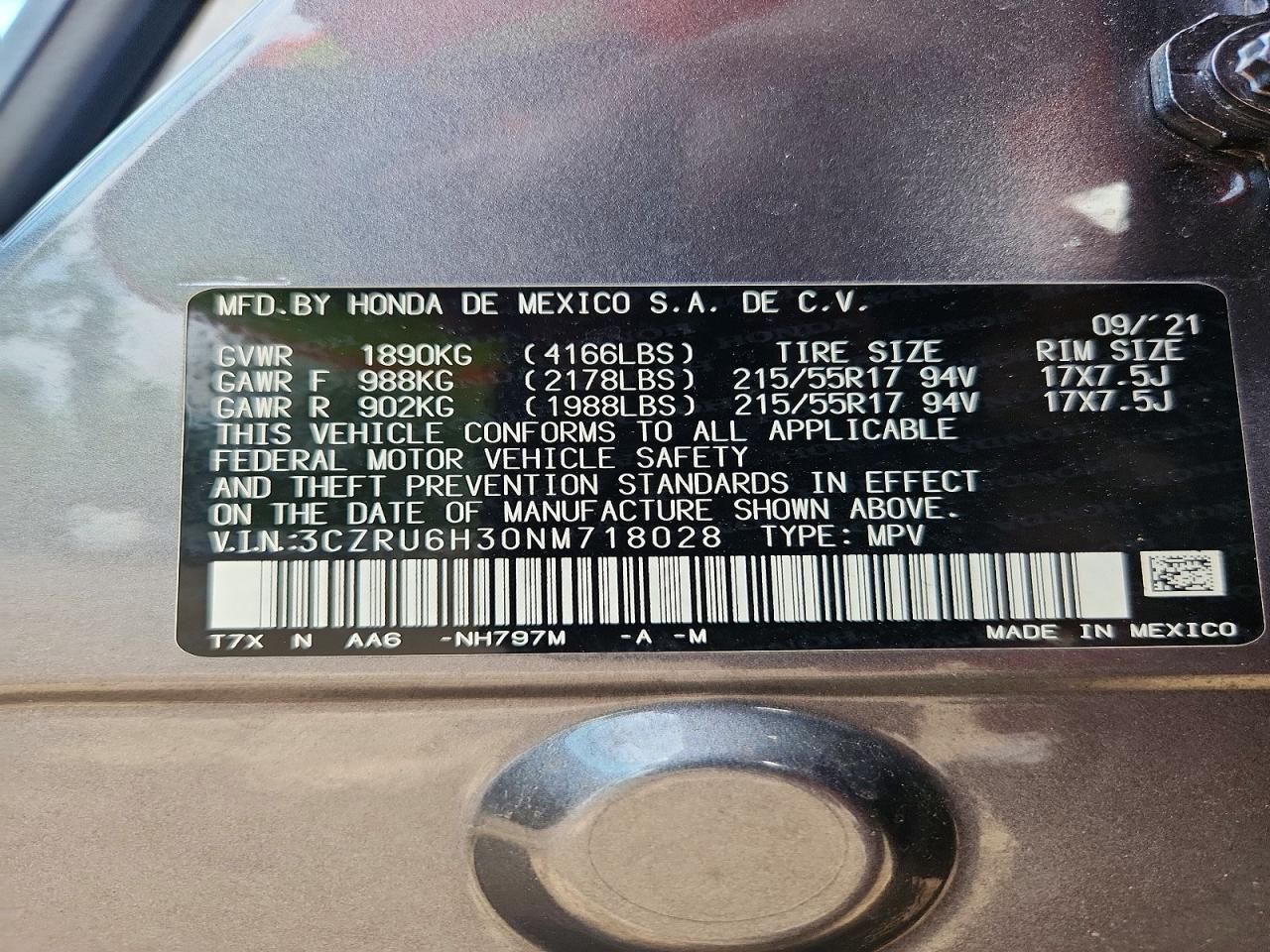 2022 HONDA HR-V
