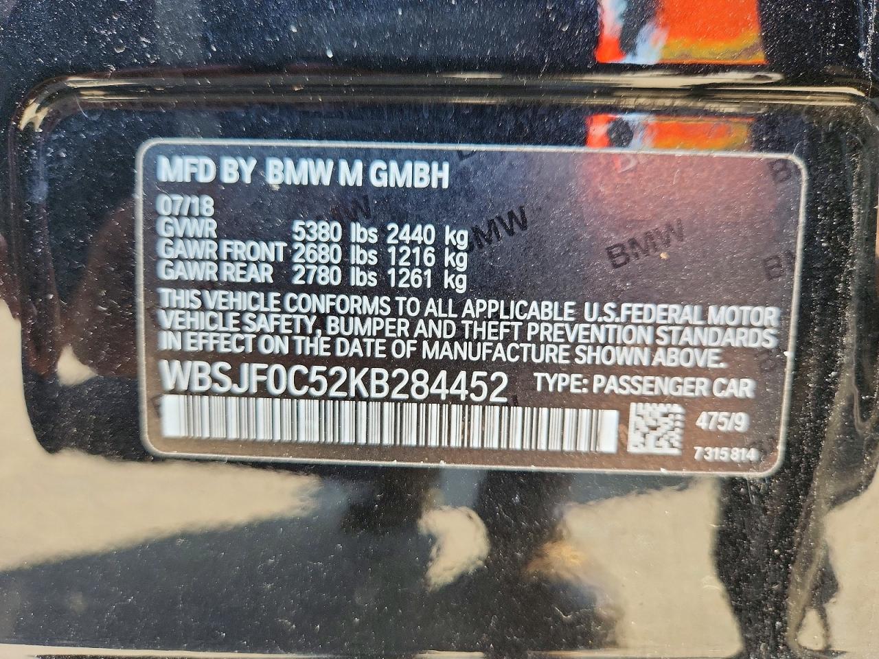 2019 BMW M5