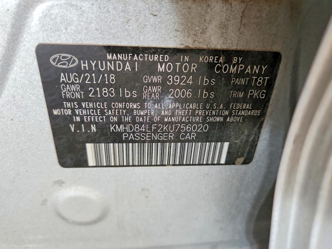 2019 HYUNDAI ELANTRA