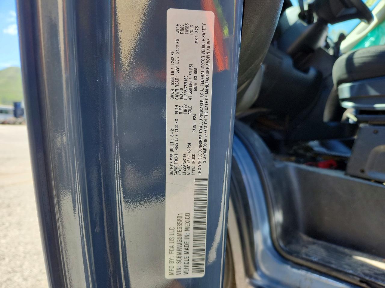 2021 RAM PROMASTER