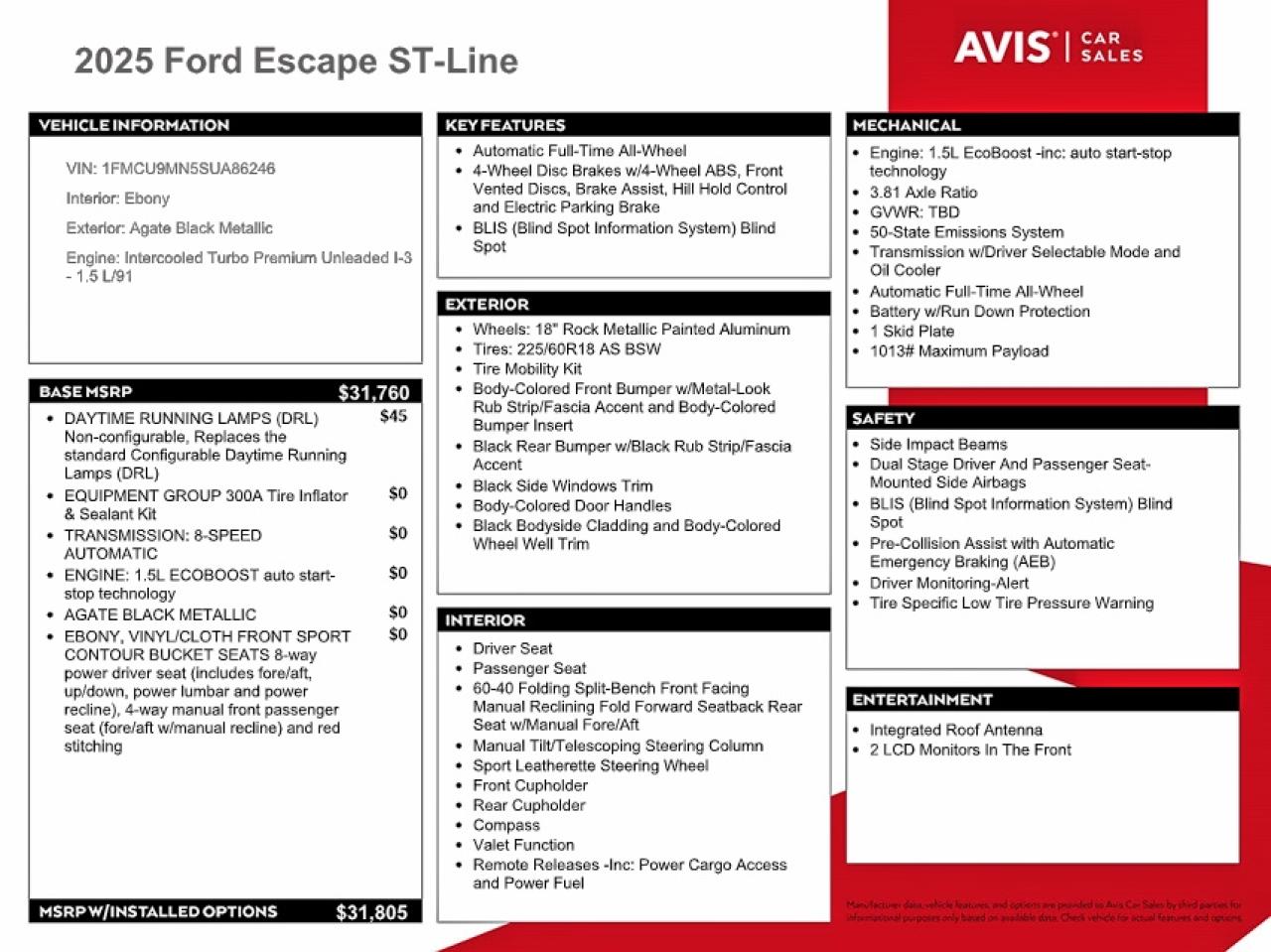 2025 FORD ESCAPE