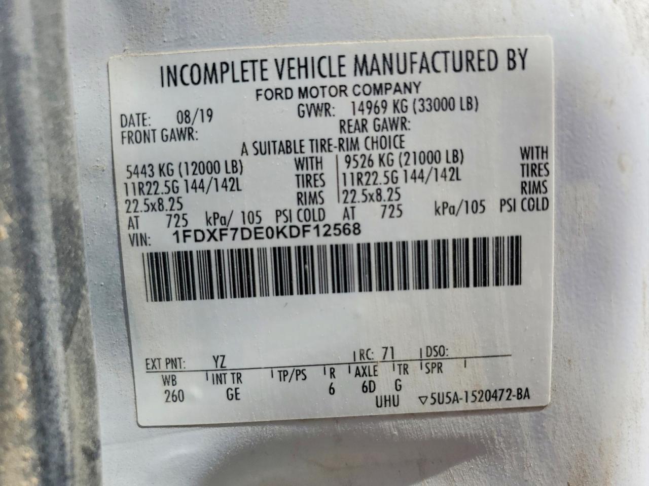 2019 FORD ALL Models
