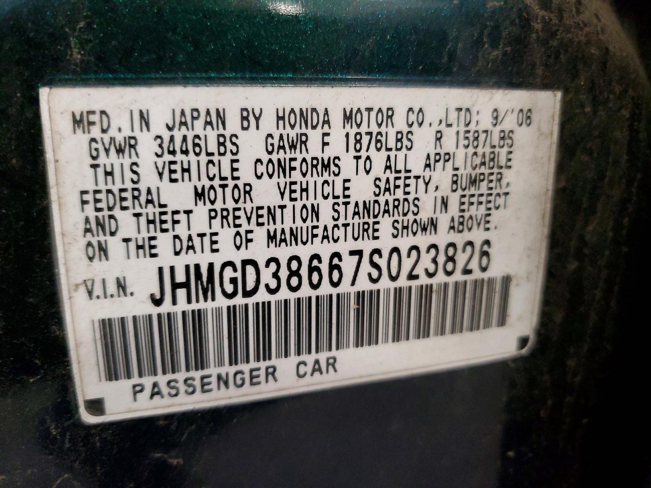 2007 HONDA FIT