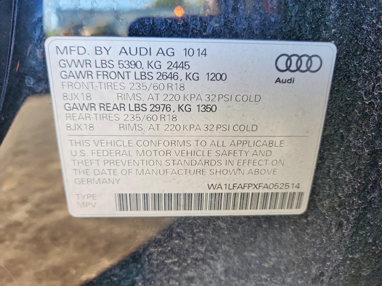 2015 AUDI Q5