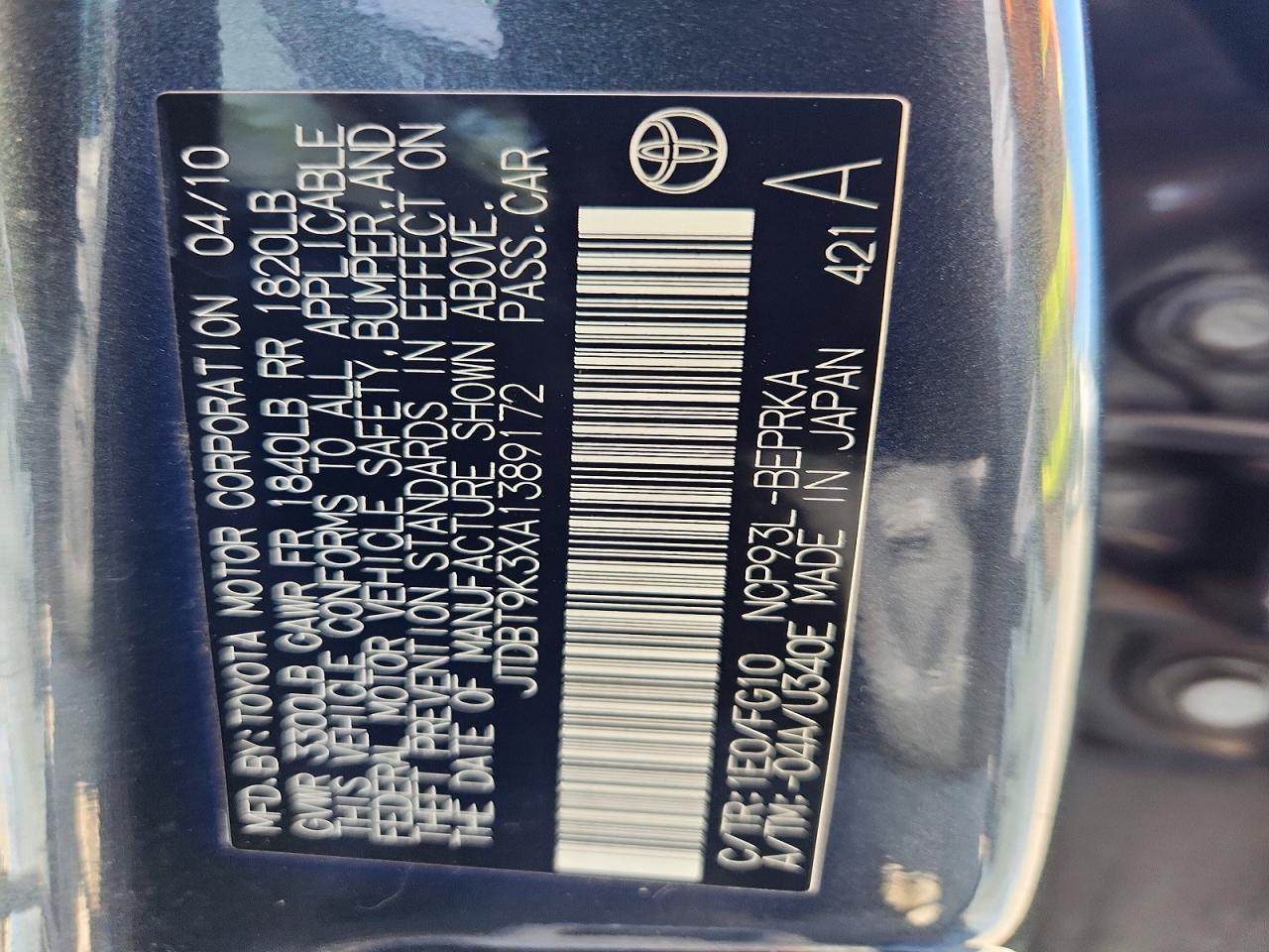 2010 TOYOTA YARIS